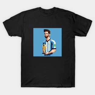 Messi Pixel World Cup Argentina Art Gift T-Shirt